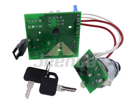 JEENDA Ignition Switch Module with Key AM124137 AM119999 Compatible with John Deere Garden Tractors 325 335 345 Serial #s Below 070
