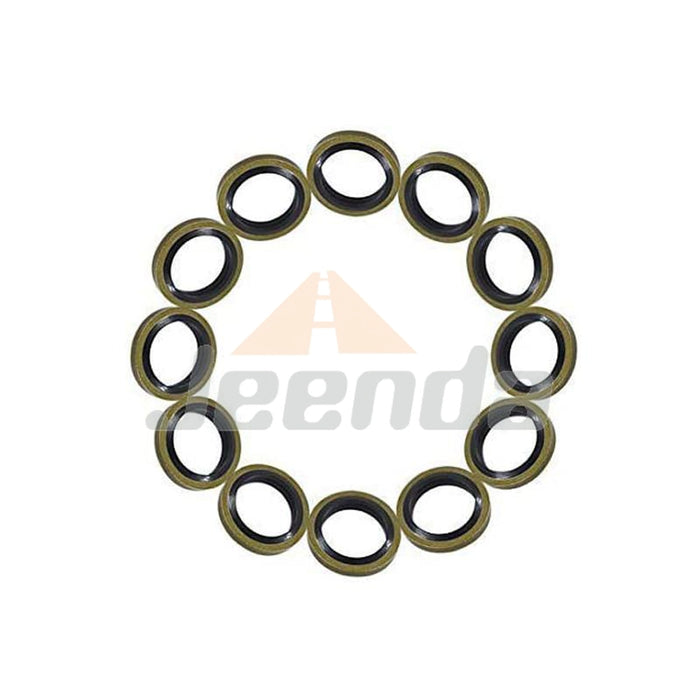 Jeenda 12PCS New 12mm Seals Fuel Line Sealing Washer 3963983 for Cummins 12V 24V 5.9 6.7 Engine