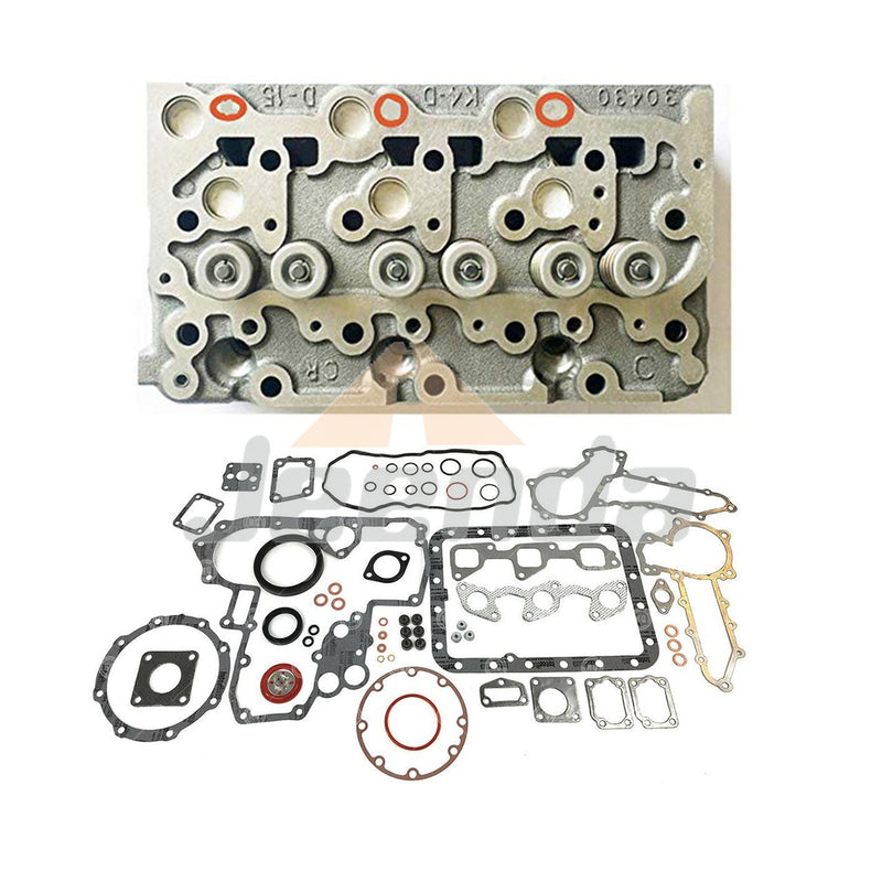 Free Shipping D1503 Complete Cylinder Head 1A013-03044 1A013-03043 + 16467-03310 Full Gasket Set for Kubota Engine KX91-3 U35 Loader R420 R420S Tractor L2900 L3000 L3010 L3030