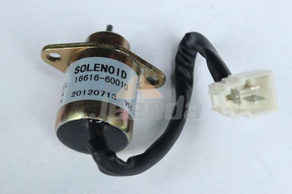 Fuel Stop Solenoid 16616-60010 for Kubota Tractor B21 B1700D B1700E B1700HSD B1700HSE B2100D