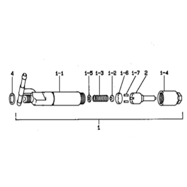 Heavy Duty Fuel Injector Nozzle & Holder Assembly 093500-6250 0935006250 for Denso Zexel