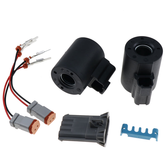 JEENDA Valve Solenoid 87456900 190443A1 134126 Compatible with Case Construction Industrial 570LXT 570MXT 580L 580M 580 Super L 580 Super M 585G 586G 588G 590 Super L 590 Super M Carraro New Holland LV80 U80
