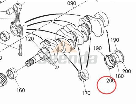 Metal Side+0.4mm 19202-23980 One Pair for Kubota V1505