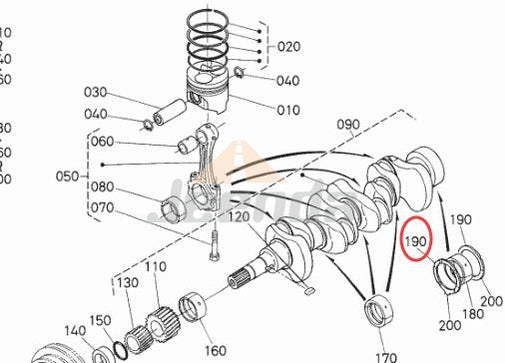 Metal Side+0.2mm 15521-23950 One Pair for Kubota V1505