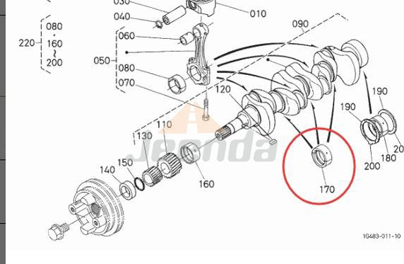 Assy Camshaft 16271-16912 for Kubota V1505