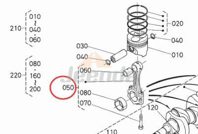 Assy Rod Connecting 16292-22016 One Pair for Kubota V1505