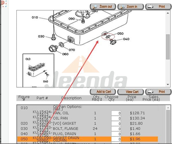 Gasket 6C090-58960 for Kubota V1505