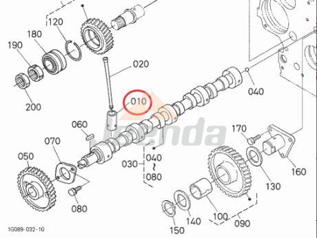 Tappet 1G673-15550 for Kubota V1505