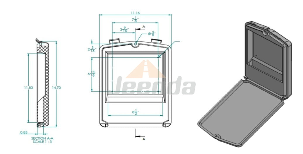 JEENDA Manual Box Plastic Document Enclosure Manual Holder AP5044