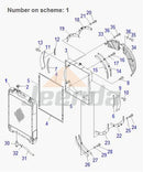 JEENDA Radiator 134-03-61112 1340361112 for Komatsu D61E-12 D61EX-12 D61P-12 D61PX-12