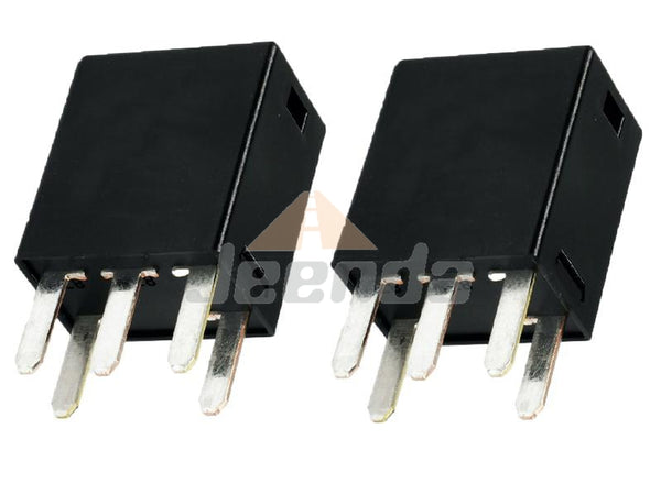 JEENDA 2PCS Black Multi-Purpose Realy Compatible with Omron Chevy GMC Cadillac Buick Pontiac Saturn Denso 13502751 D1780C 19116058 12077866 5 Pins 12V