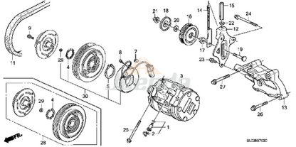 Free Shipping Compressor 38810-PW0-N01 10PA17C for Toyota Acura Integra 1990-1993