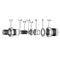 4Pcs Fuel Injector Assembly MD126135 093500-3760 for Mitsubishi 4D68/4D68AC Engine