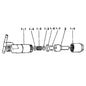 ME006253 Heavy Duty Fuel Injector Nozzle & Holder Assembly for Mitsubishi 4DR6-T Engine