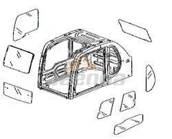 Free Shipping Lower Door Glass 20Y-54-35721 for Komatsu Dash 6 Series PC100-6/L-6 PC120-6/LC-6 PC130-6 PC150-6K/LC-6K