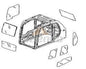 Free Shipping Rear Glass 20Y-54-35142 for Komatsu Dash 6 Series PC100-6/L-6 PC120-6/LC-6 PC130-6 PC150-6K/LC-6K