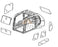 Free Shipping Rear Glass 20Y-54-35142 for Komatsu Dash 6 Series PC100-6/L-6 PC120-6/LC-6 PC130-6 PC150-6K/LC-6K