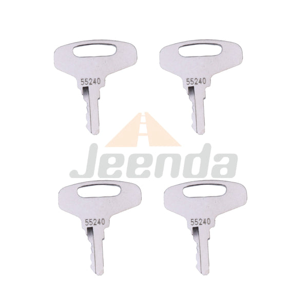 Jeenda 4PCS Ignition Keys 66711-55140 for Kubota B and GL Series B20 B5100 B6100 B7100 B7200 B8200 B9200 B4200 2WD 4WD B5200 B6100 M100XDTC M5040DTC M6040DTC