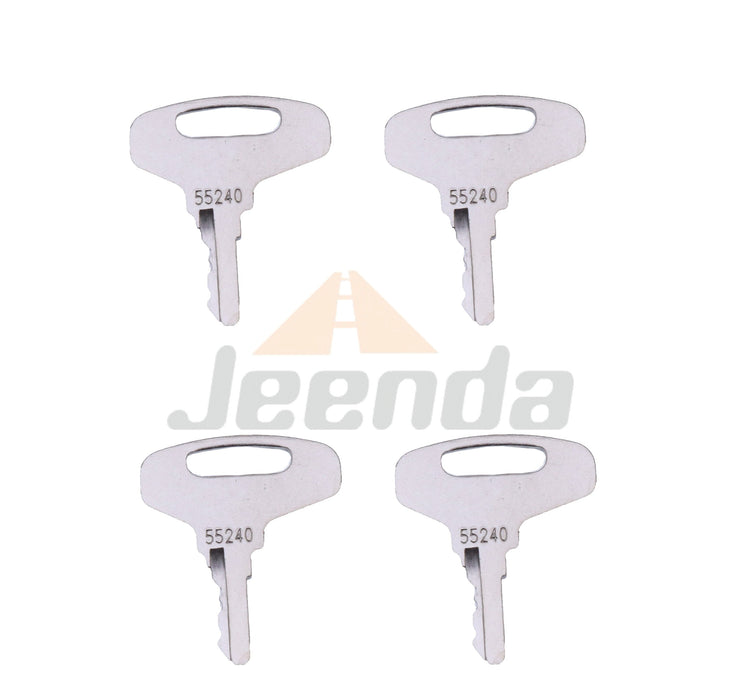Jeenda 4PCS Ignition Keys 66711-55140 for Kubota B and GL Series B20 B5100 B6100 B7100 B7200 B8200 B9200 B4200 2WD 4WD B5200 B6100 M100XDTC M5040DTC M6040DTC