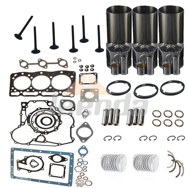 Free Shipping D950 Overhaul Rebuild Kit for Kubota Engine B7200D B1750D B8200E F2100 Tractor