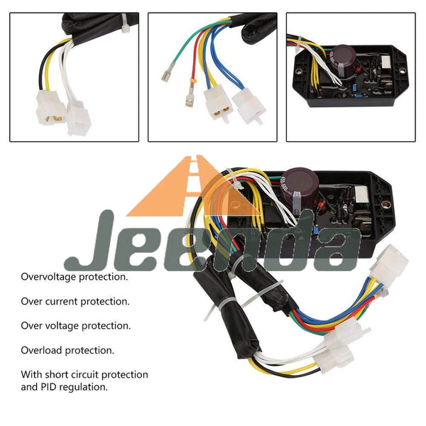 JEENDA Automatic Voltage Regulator AVR KI-DAVR-50S3 5KW for Kipor Yanmar 3 Phase Diesel Generator