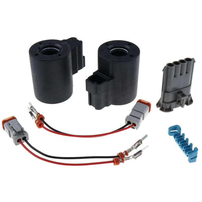 JEENDA Valve Solenoid 87456900 190443A1 134126 Compatible with Case Construction Industrial 570LXT 570MXT 580L 580M 580 Super L 580 Super M 585G 586G 588G 590 Super L 590 Super M Carraro New Holland LV80 U80