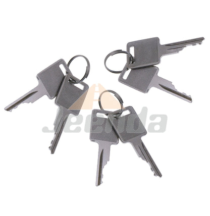 JEENDA Ignition Keys 714602 7-146-02 compatible with Terex Forklift 58322 58322GT Genie