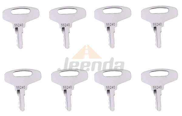 Jeenda 8PCS Ignition Keys 66711-55140 for Kubota B and GL Series B20 B5100 B6100 B7100 B7200 B8200 B9200 B4200 2WD 4WD B5200 B6100 M100XDTC M5040DTC M6040DTC