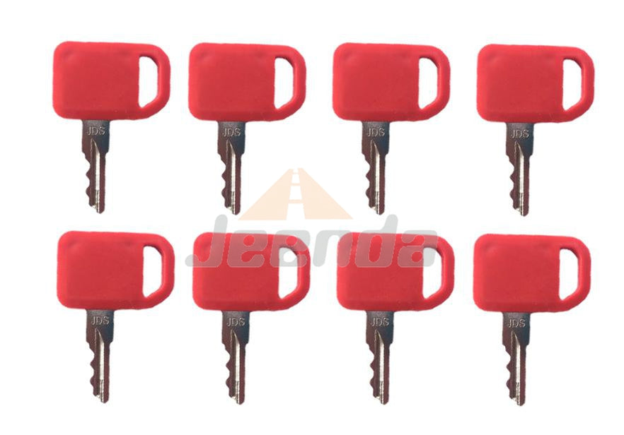 JEENDA 8PCS Ignition Key T209428 KV13427 for John Deere Skid Steer 320 320D 320E 320G 323D 323E 324E 324G 325 325G 326D 326E 328 328D 328E 329D 329E
