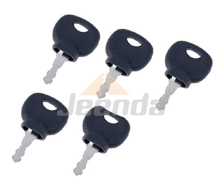 JEENDA Ignition Keys 14707 5755124 8035807 for Bobcat New Holland Industrial JCB Bomag Hamm Roller Compaction Dynapac Terex Vibromax Volvo Ford Moxy 85804675 05755125