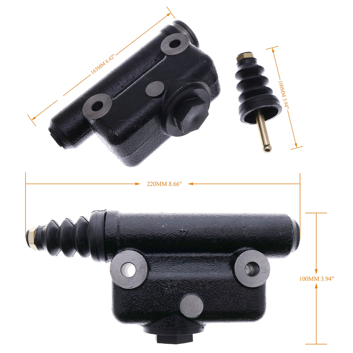 JEENDA Brake Master Cylinder L25419 for Case Forklift 584D 584E 585D 585E 586D 480 480B 480C 580 580B 580C 470 570 1740 1530B