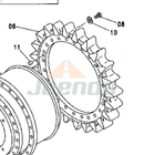 Free Shipping Sprocket 4430291 08-11-0070 1017812V HT543 R7670000N01 for Hitachi ZX650LC-3 ZX800 EX700-1 / 2 EX750-5 EX800H-5 ZX650LC-3 ZX800 ZX850H ZX850LC-3 John Deere 650DLC 750 800C 850DLC 870G LC