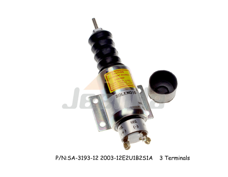 Free Shipping Stop Solenoid SA-3193-12 2003-12E2U1B2S1A 3 Terminals for Woodward 12V 2000 Series