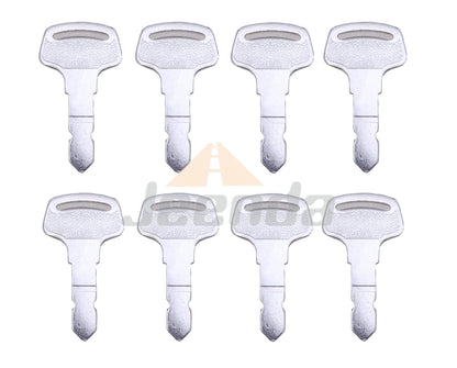 JEENDA 8PCS Ignition Key 15248-63700 compatible with Kubota B Series Tractor GL11000 lowboy II Generator Case New Holland T1010 T1030 T2410 T1510 TC21DA TZ22DA