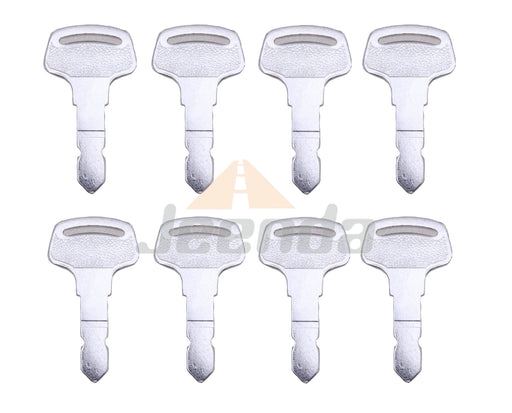 JEENDA 8PCS Ignition Key 15248-63700 compatible with Kubota B Series Tractor GL11000 lowboy II Generator Case New Holland T1010 T1030 T2410 T1510 TC21DA TZ22DA