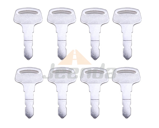 JEENDA 8PCS Ignition Key 15248-63700 compatible with Kubota B Series Tractor GL11000 lowboy II Generator Case New Holland T1010 T1030 T2410 T1510 TC21DA TZ22DA