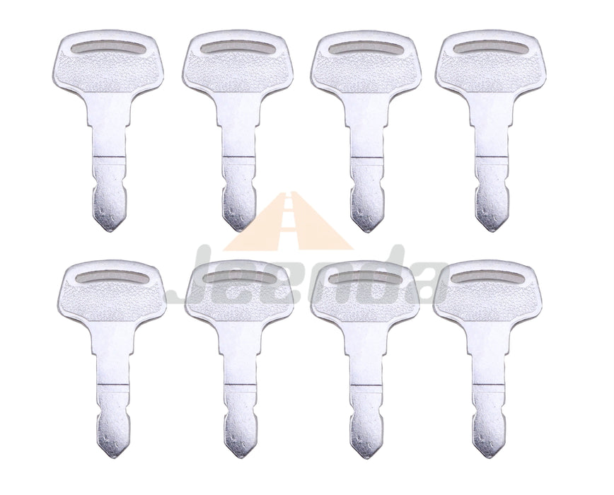 JEENDA 8PCS Ignition Key 15248-63700 compatible with Kubota B Series Tractor GL11000 lowboy II Generator Case New Holland T1010 T1030 T2410 T1510 TC21DA TZ22DA
