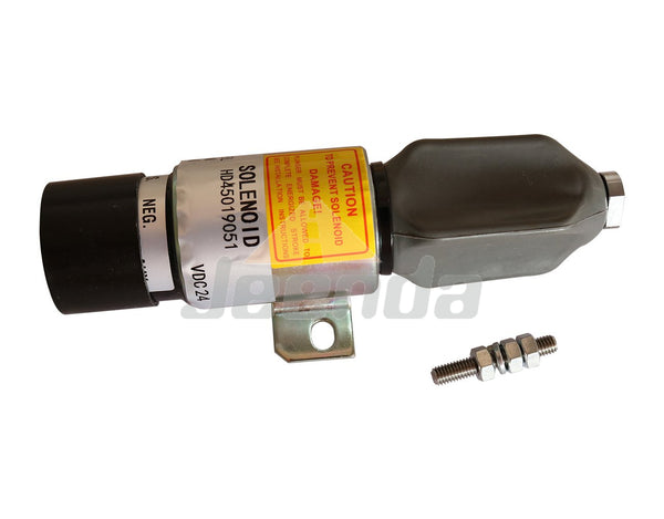 Diesel Stop Solenoid 3864274 for Cummins Caterpillar S6K E200B and Other Machinery 24V