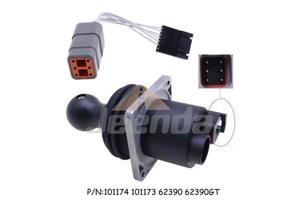 Free Shipping Dual Axis Joystick Controller JS100 62390 101174 101174GT with Harness Adapter 119613 119613GT 101005 for Genie S-45 S-60 S-65 S-80 S-85 S-100