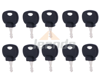 JEENDA Ignition Keys 14707 5755124 8035807 for Bobcat New Holland Industrial JCB Bomag Hamm Roller Compaction Dynapac Terex Vibromax Volvo Ford Moxy 85804675 05755125