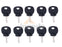JEENDA Ignition Keys 14707 5755124 8035807 for Bobcat New Holland Industrial JCB Bomag Hamm Roller Compaction Dynapac Terex Vibromax Volvo Ford Moxy 85804675 05755125