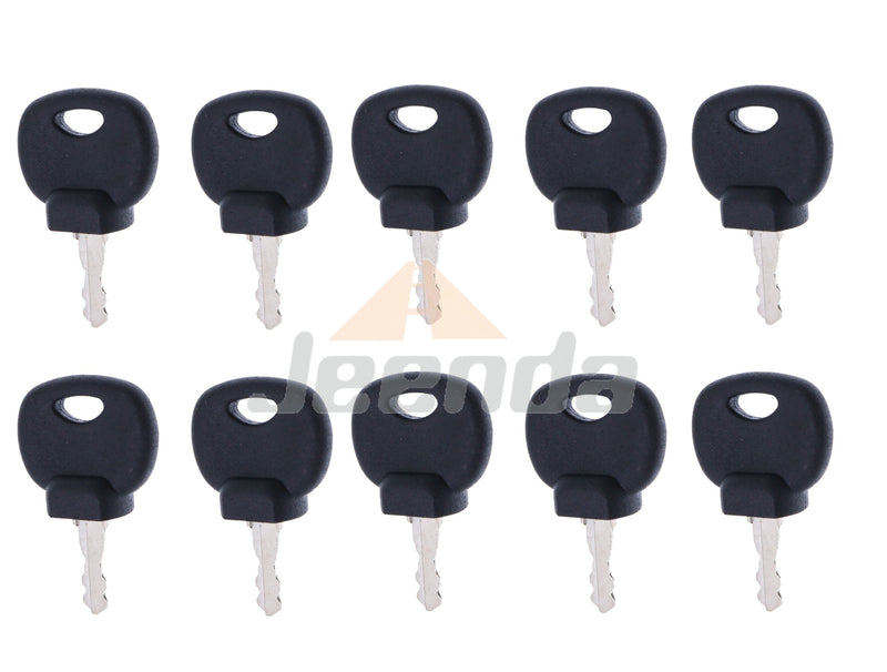 JEENDA Ignition Keys 14707 5755124 8035807 for Bobcat New Holland Industrial JCB Bomag Hamm Roller Compaction Dynapac Terex Vibromax Volvo Ford Moxy 85804675 05755125