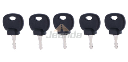 JEENDA Ignition Keys 14707 5755124 8035807 for Bobcat New Holland Industrial JCB Bomag Hamm Roller Compaction Dynapac Terex Vibromax Volvo Ford Moxy 85804675 05755125