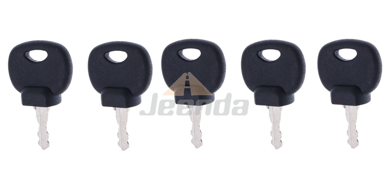JEENDA Ignition Keys 14707 5755124 8035807 for Bobcat New Holland Industrial JCB Bomag Hamm Roller Compaction Dynapac Terex Vibromax Volvo Ford Moxy 85804675 05755125