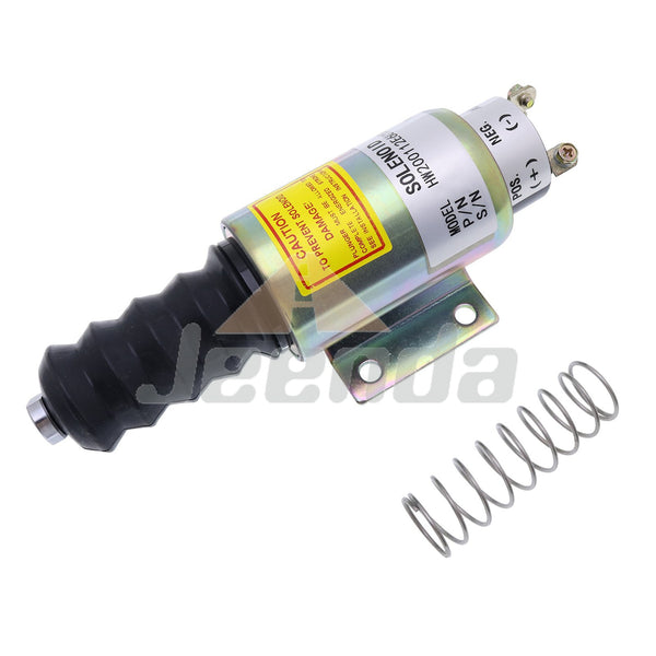 JEENDA Diesel Stop Solenoid SA-3069 2001-12E6U1B2A with 3 Terminals 12V for Woodward 2000 Series