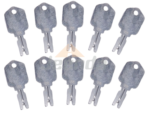 JEENDA 10PCS Forklift Ignition Key 166 Compatible with Generic Clark Yale Hyster Komatsu Gradall Gehl Crown Cat Daewoo 186304 6T-2663 KM31166P 1430 Hyster Forklift Keys