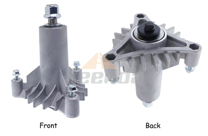 JEENDA 2PCS Heavy Duty Spindle Mandrel Assembly AYP130794 532130794 285-456 with 3 Mounting Bolts for Husqvana CT130 LR121 LT100 LT125 LT130