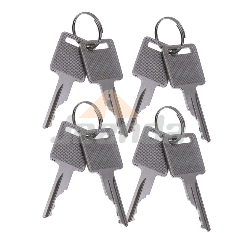 JEENDA 8PCS Ignition Keys 6693241 6693241 compatible with Bobcat Skid Steer Loader Excavator Tractor Toolcat 751 753 763 773 863 873 883 963 S590 S220 S250 S300 S330 A220 A300 S100 S130 S150 S160 S175 S185 S205