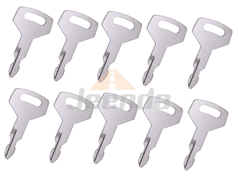 JEENDA 10PCS Ignition Key K250 compatible with Kobelco K250 Kawasaki Case Mini Excavator Wheel Loaders New Holland Excavators