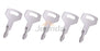 JEENDA 5PCS Ignition Key K250 compatible with Kobelco K250 Kawasaki Case Mini Excavator Wheel Loaders New Holland Excavators